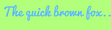 Image with Font Color 5ABCFF and Background Color B2FF7C